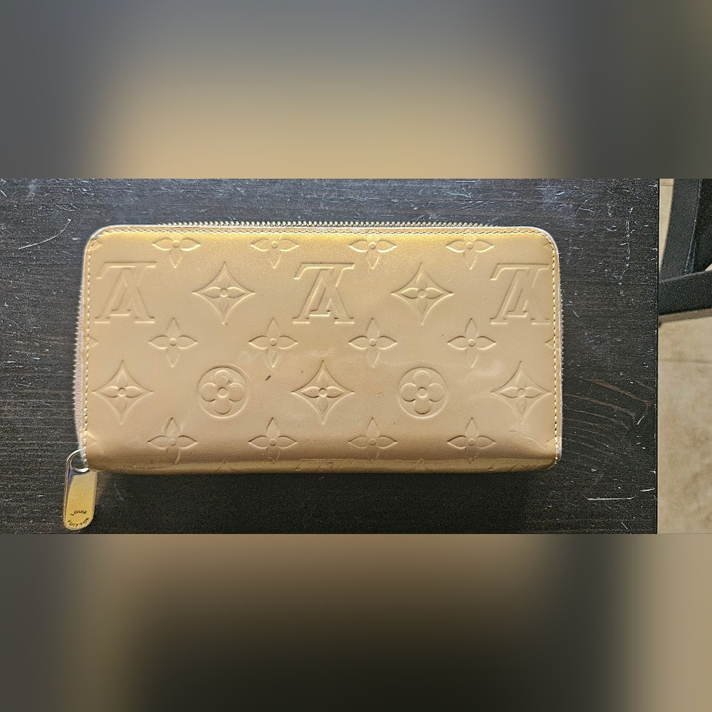 Louis Vuitton Embossed Beige Wallet